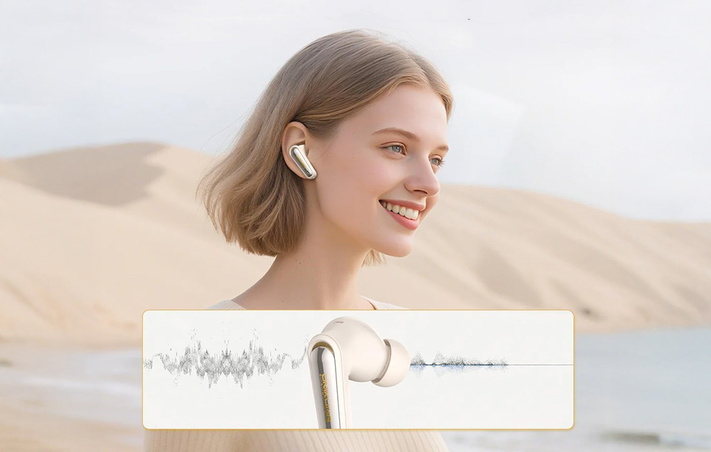 TWS Wireless Earbuds ONIKUMA TX610 Beige ANC (1)