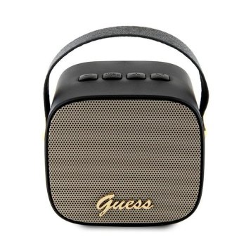 Guess Bluetooth Speaker GUWSB2P4SMK 4G Leather Script Logo, Black