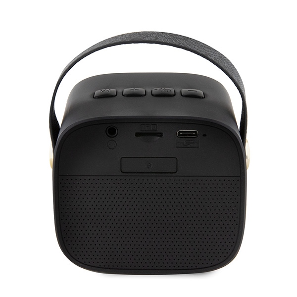 Guess Bluetooth speaker GUWSB2P4SMK Speaker mini black/black 4G Leather Script Logo with Strap (1)