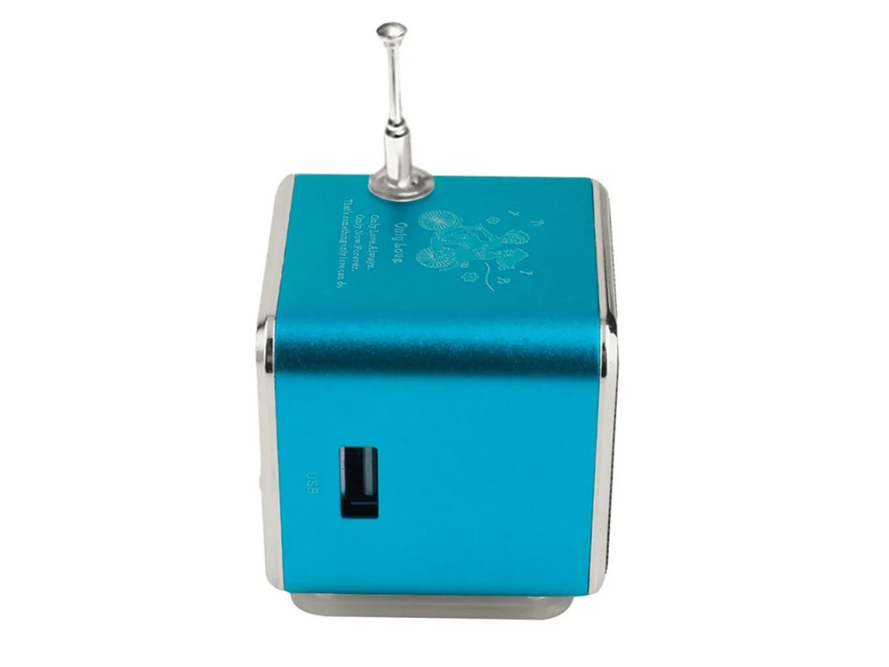 Wireless Bluetooth Speaker with FM Radio, USB, microSD, and Rechargeable Battery, Blue (3)