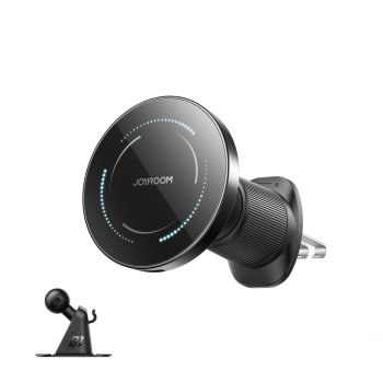Joyroom JR-ZS502 MagSafe Compatible Car Holder with Wireless Charger Air Vent/Dashboard - Black