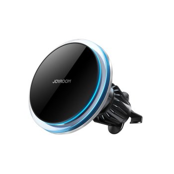 Joyroom car phone holder with 15W Qi inductive charger (MagSafe compatible) air vent, silver (JR-ZS291)