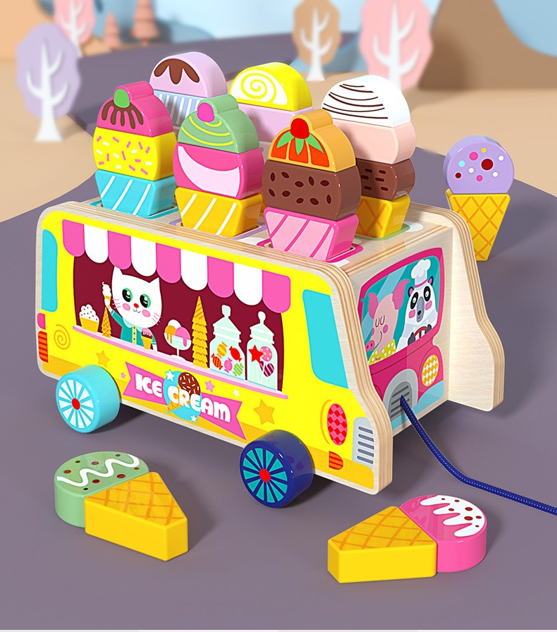 Kids Sorter Blocks Car with Ice Cream Jhtoy-948 (0)
