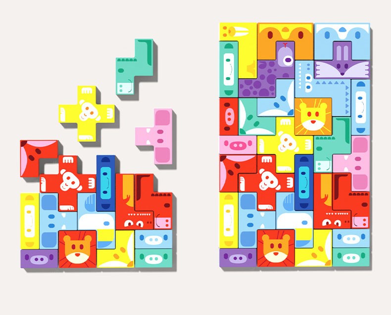 Logic Arcade Game Blocks Balancing Ship Noah's Ark Tetris Jhtoy-961 (3)