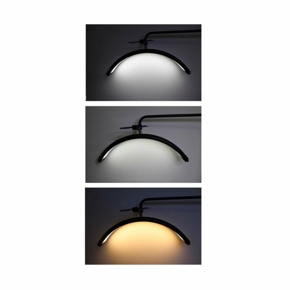 LED Half Moon Lamp 40W for Estheticians and Lash Techs, Black (1)
