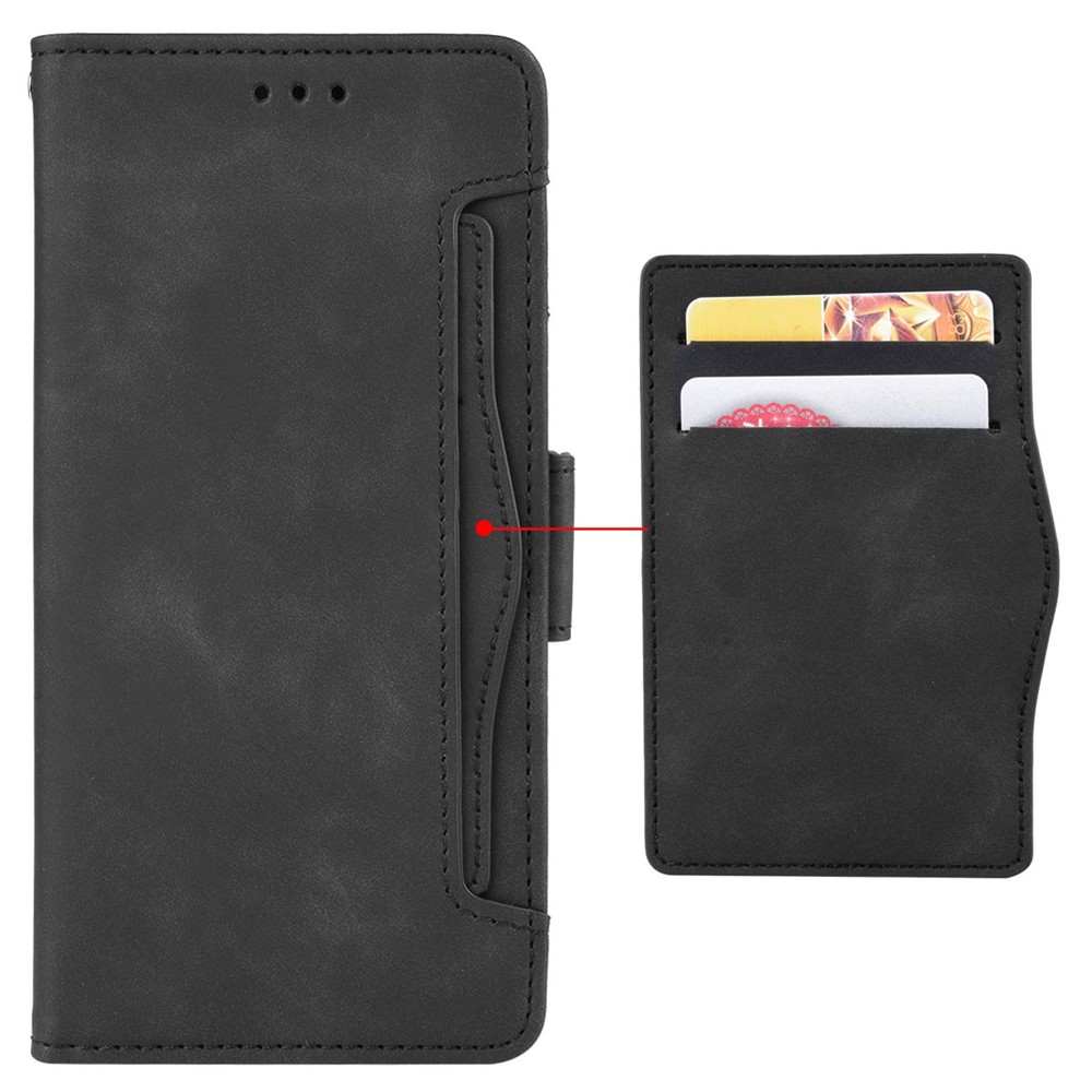 Sony Xperia 10 IV Wallet Design Multiple Card Slots Stand Leather Phone Case Cover, Black (2)