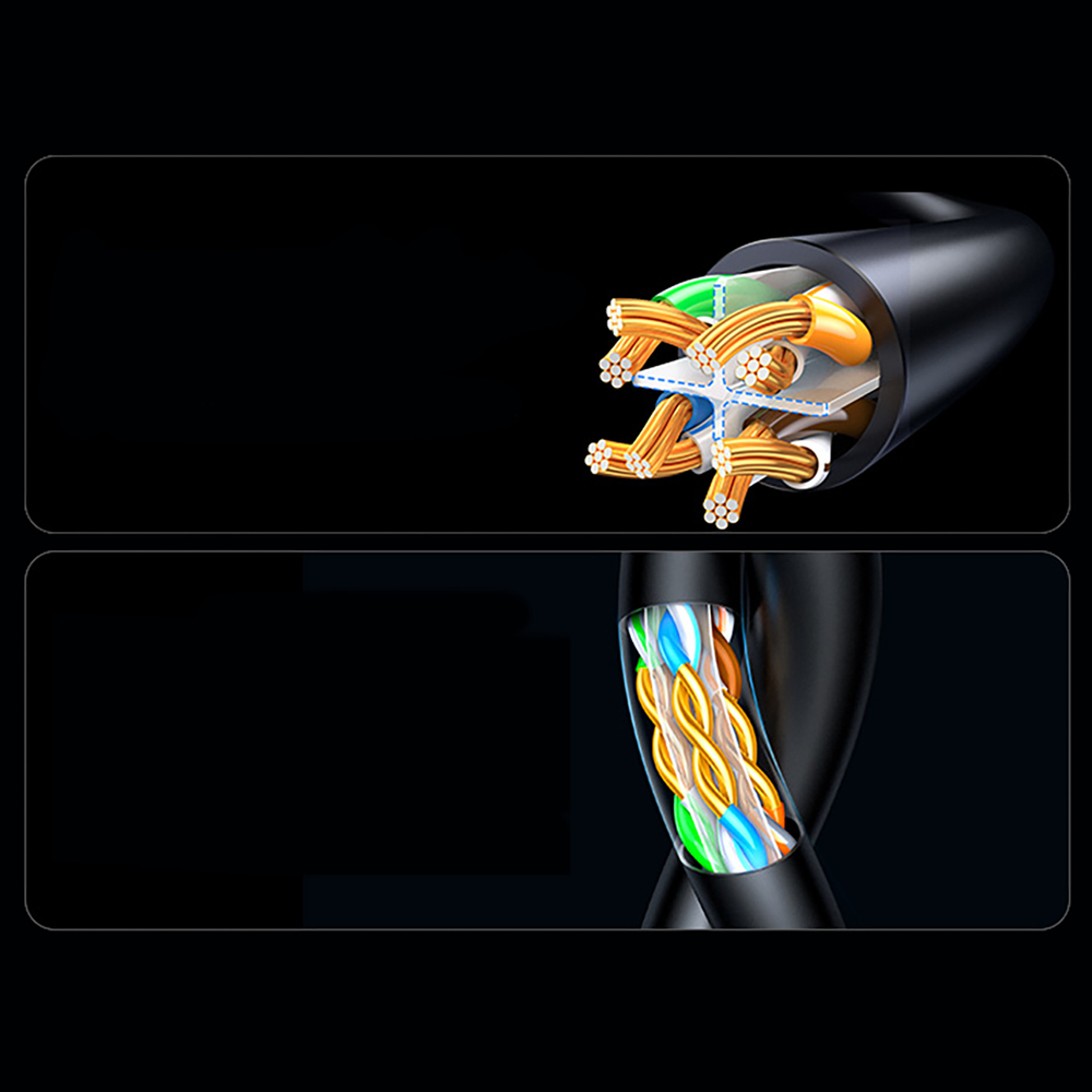Ugreen Cat6A UTP Ethernet kabelis 1,5 m – melns (2)