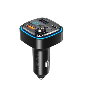 FM modulators XO BCC08 ar Bluetooth MP3 un 3.1A auto lādētāju, melns