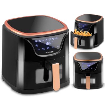 Karstā gaisa friteris Berdsen BD-652, 5 L, 1500 W, melni-zeltains