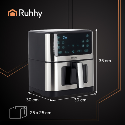 Karstā gaisa friteris RUHHY 25512 XXL, 8 L, melns (1)