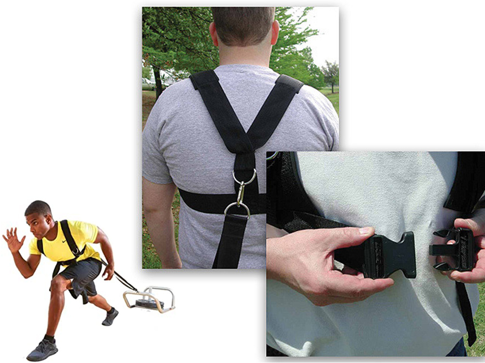 Trenažieris, fitnesa jostas, siksnas spēka un ātruma treniņiem | Fitness Sled Harness (3)