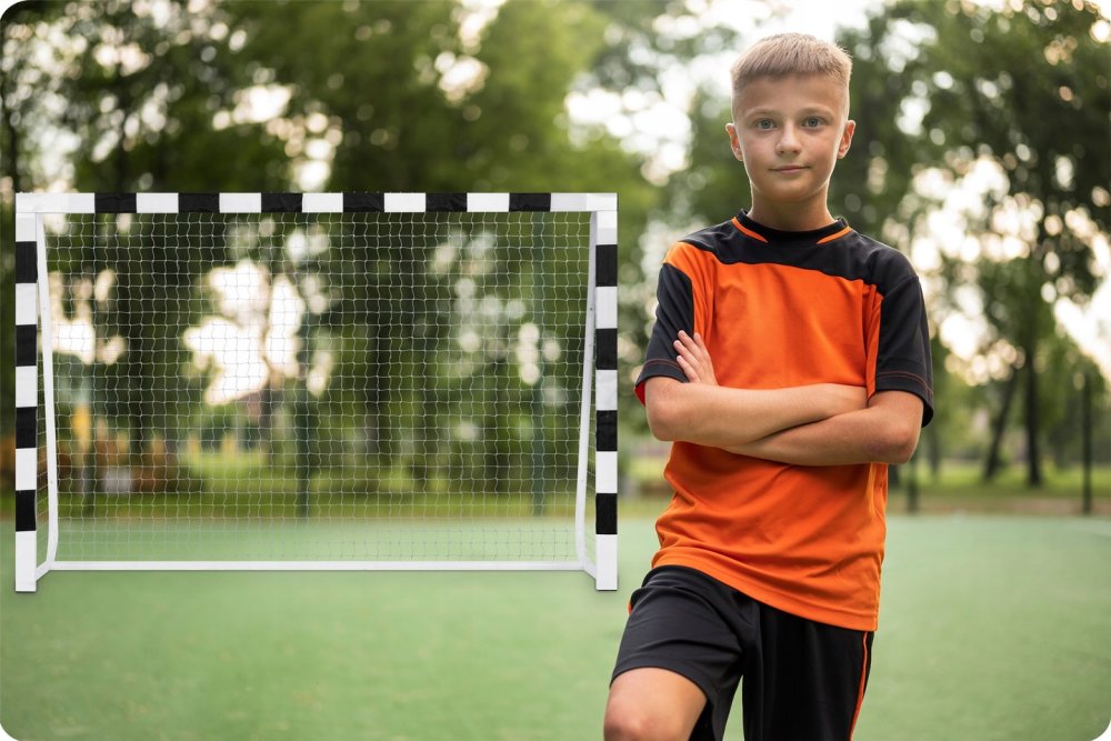 Neo-Sport NS-465 Futbola Vārti, 300x200x120 cm, Melnbalti (0)