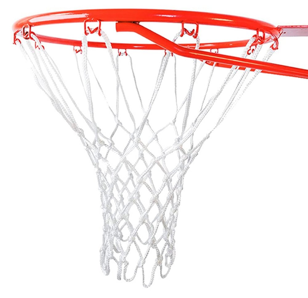 Basketbola groza tīkls ar 12 āķiem, balts (0)