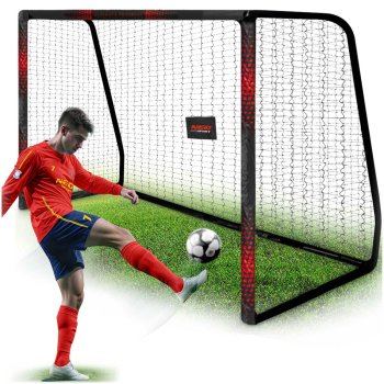 Neo-Sport Futbola Vārti 300 x 200 120 cm NS-473, Melni-Sarkani