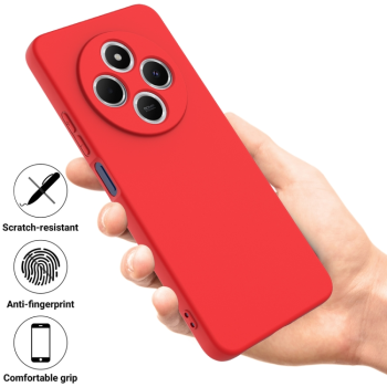Xiaomi Redmi 14C Matt Silicone Color Case Cover, Red | Silikona Vāciņš Maciņš Apvalks Bampers