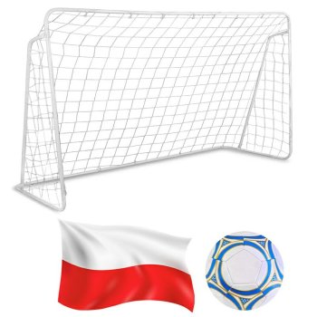 Metāla futbola vārti ar izturīgu tīklu, 300x200 cm, Carruzzo