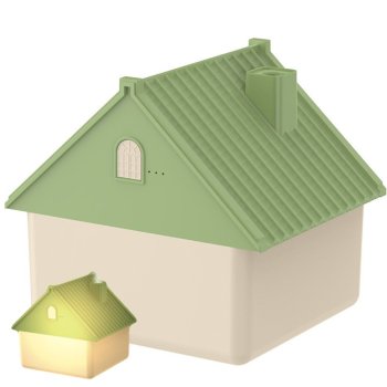 Gaisa Mitrinātājs Aromadifuzors Jonizators USB "Māja", 1L | Air Humidifier Diffuser Ionizer