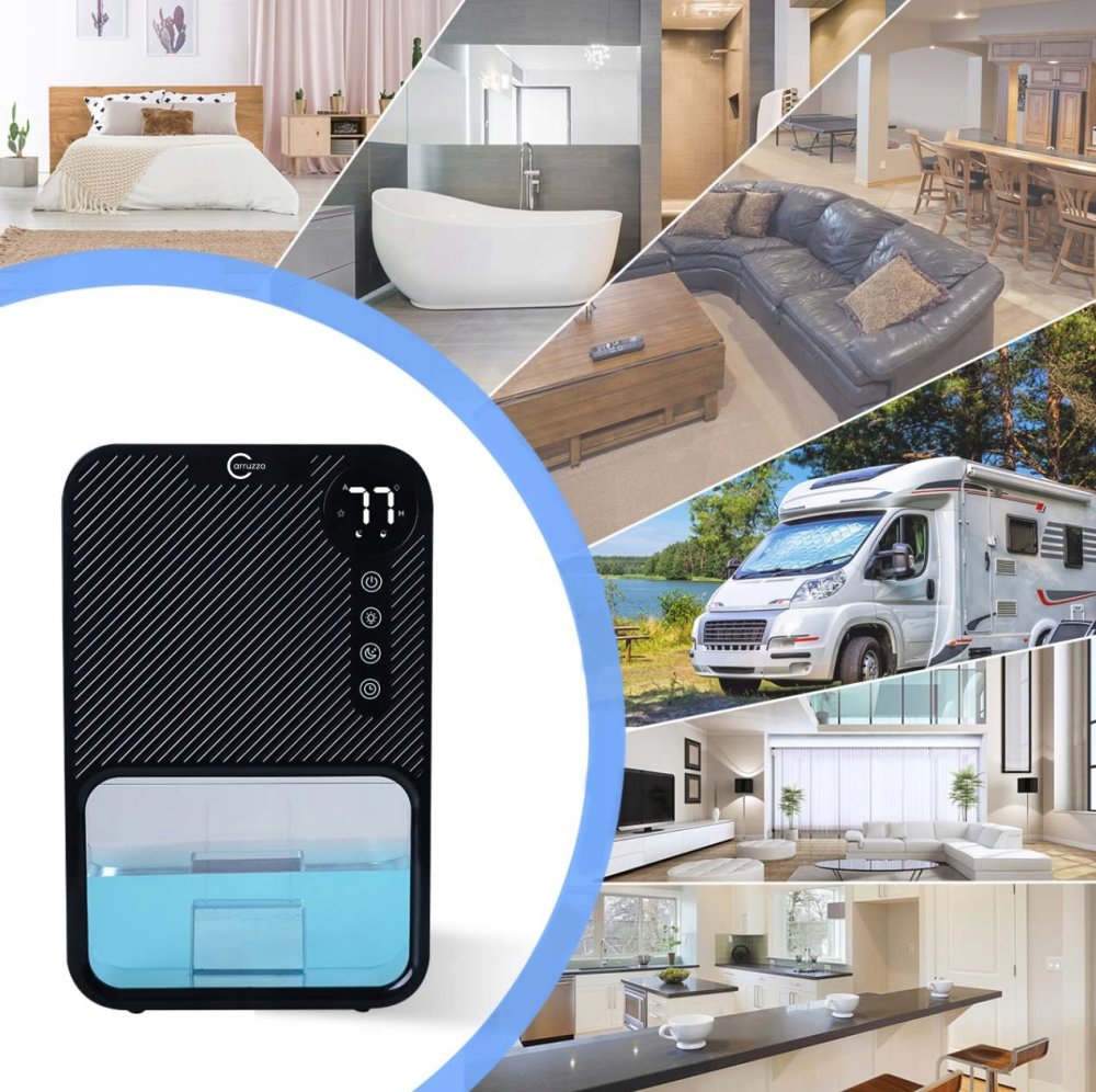 Gaisa sausinātājs, mitruma savācējs, mitruma absorbētājs ar LED displeju, 3,8L | Dehumidifier Air Dryer Moisture... (2)