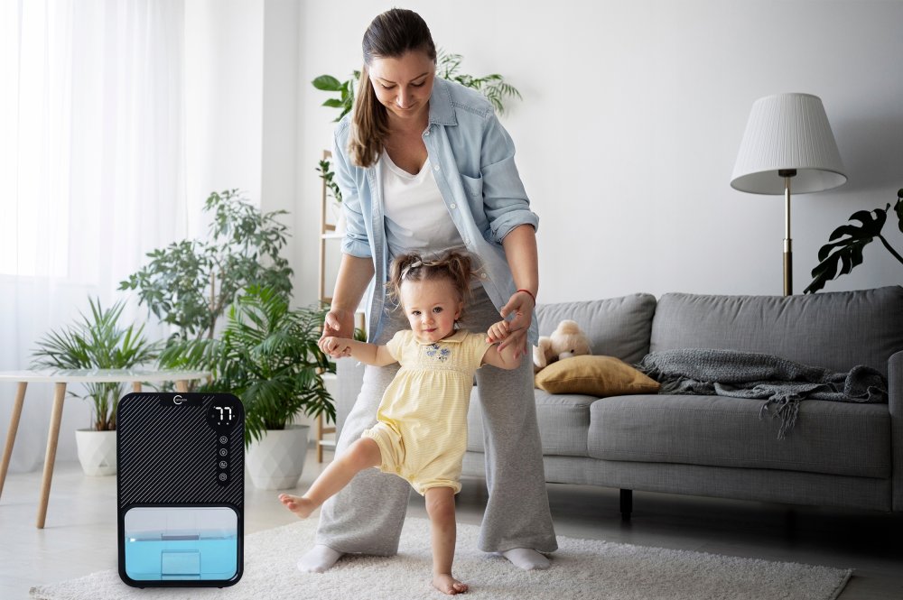 Gaisa sausinātājs, mitruma savācējs, mitruma absorbētājs ar LED displeju, 3,8L | Dehumidifier Air Dryer Moisture... (7)