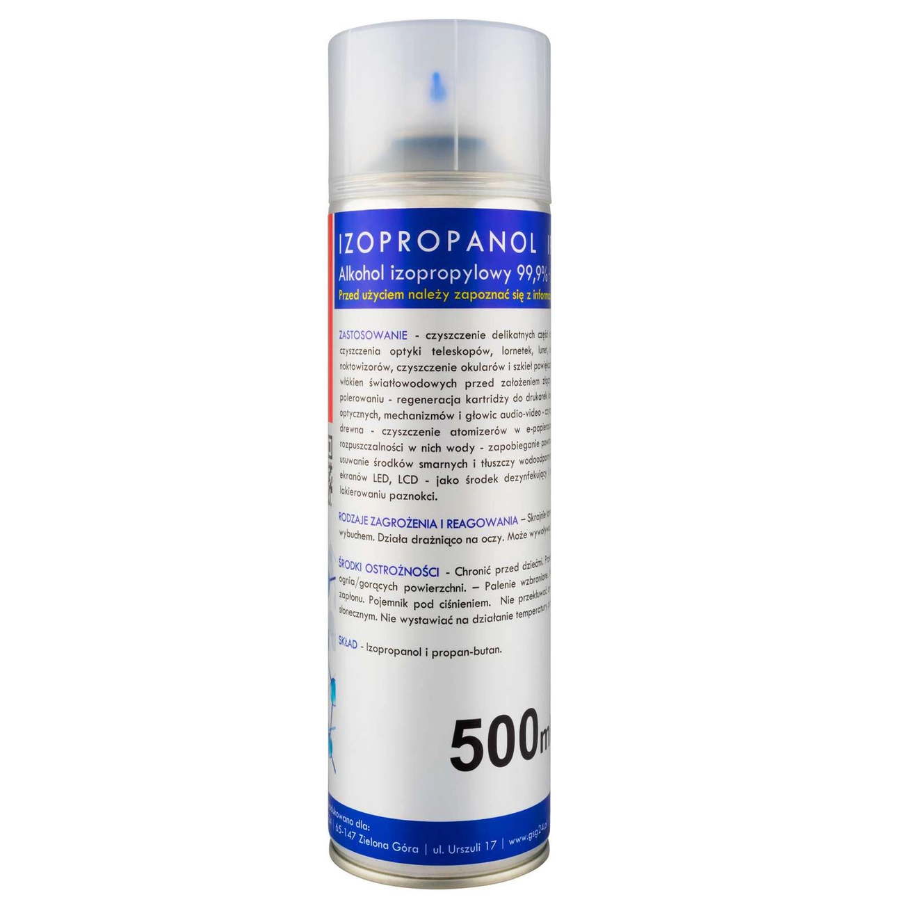 Izopropilspirts Izopropanols IPA I-MAX 99,9 % 500ML | Isopropyl alcohol Isopropanol 99.9% Spray