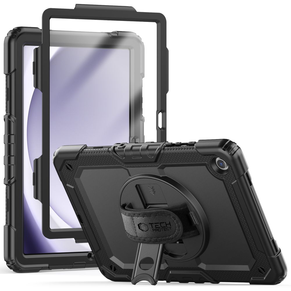 Samsung Galaxy Tab A9+ Plus (SM-X210, X215, X216B) Tech-Protect Solid360 Cover Case, Black | Planšetes Vāciņš Maciņš Apvalks Grāmatiņa