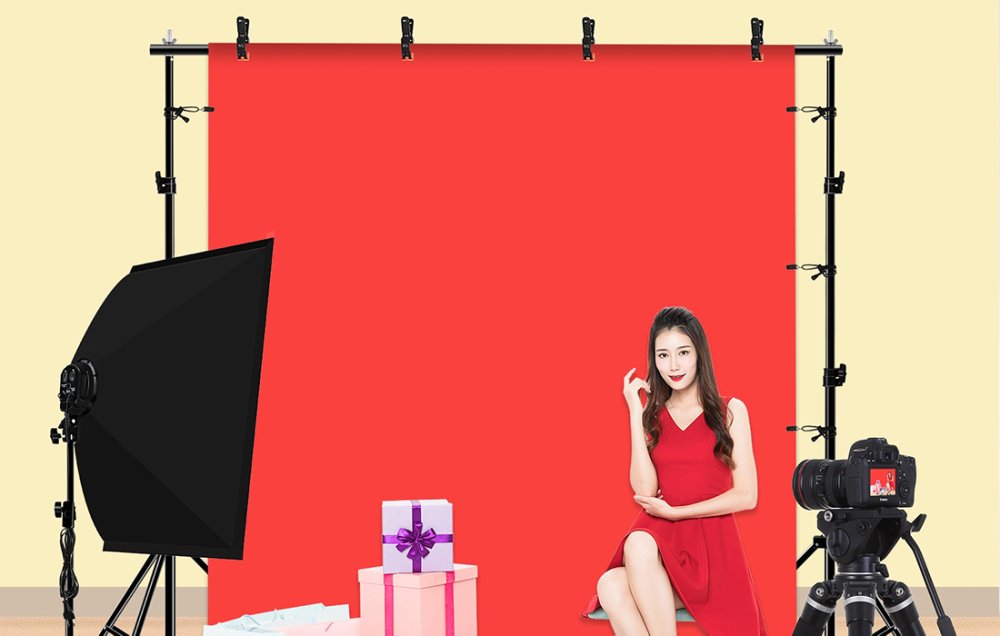 Puluz Photo studio background support 2x2m + Backdrops 3 pcs PKT5204 (2)