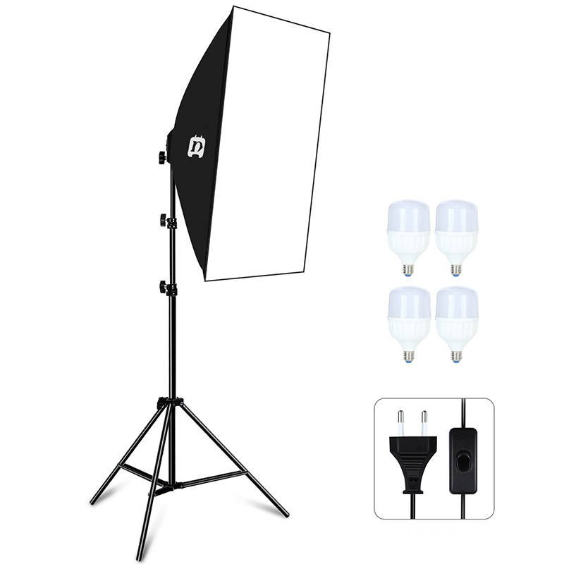 Puluz Studio softbox 50x70cm, tripod, LED bulb 4 pcs PU5071EU (0)