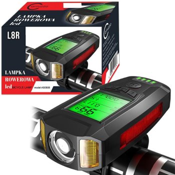Velosipēda Lukturis Ar Spidometru, Skaņas Signālu Un Pretzagšanas Signalizāciju | Clockson