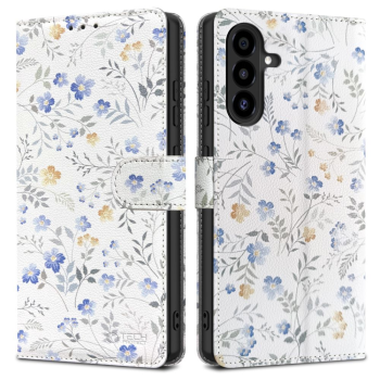 Samsung Galaxy A26 (SM-A266E/DS) Tech-Protect Wallet Book Case Cover, White Daisies | Telefona Vāciņš Maciņš...