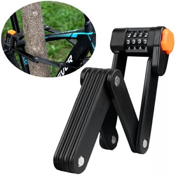 Salokāma Velosipēdu Slēdzene Velo Saslēdzējs ar Ciparu Kodu | Folding Bicycle Combination Lock