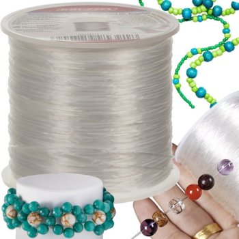Gumija aproču izgatavošanai - 40m Kruzzel 24753 | Elastic Band for Making Bracelets