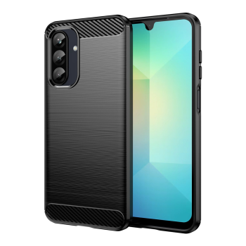 Samsung Galaxy A26 (SM-A266E/DS) Carbon Fiber TPU Protective Case Cover, Black | Telefona Vāciņš Maciņš Apvalks...
