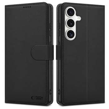 Samsung Galaxy S25 FE (SM-S731B / DS) Tech-Protect Wallet Book Case Cover, Black | Telefona Vāciņš Maciņš Apvalks...