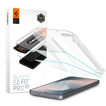 Spigen Glas.tR "EZ Fit Pro" rūdītā stikla 2 komplekts Samsung Galaxy S25 FE | Tempered Glass Screen Protector