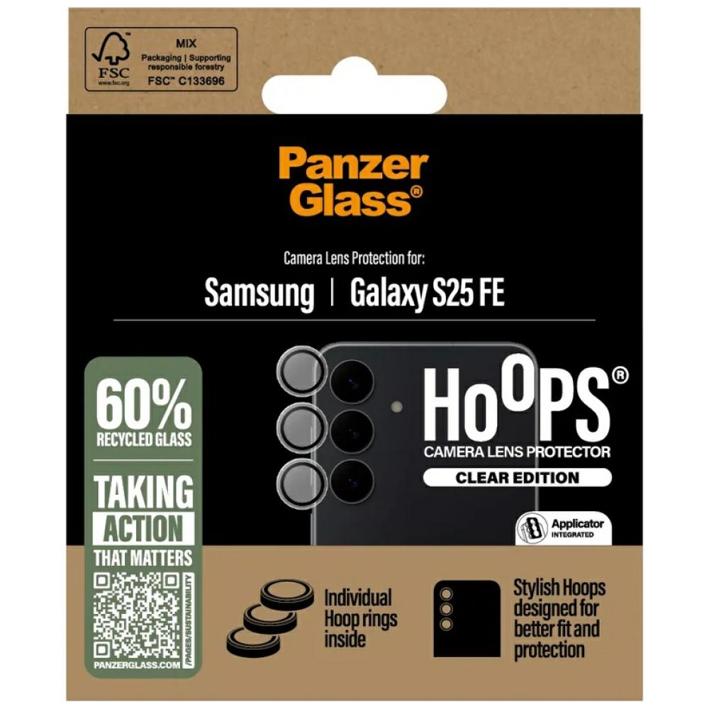 PanzerGlass Hoops rūdītā stikla kameras lēcu aizsargs Samsung Galaxy S25 FE | Tempered Glass Screen Protector (2)