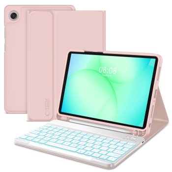 Samsung Galaxy Tab А11+ (SM-X230 / X236) Tech-Protect SC Pen Case Cover with Bluetooth Keyboard, Pink | Vāks Apvalks...