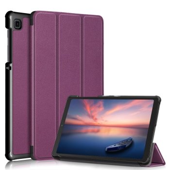 Samsung Galaxy Tab A7 Lite (SM-T220/T225) Tri-fold Stand PU Leather Case Cover, Purple | Planšetdatora Apvalks Vāks...