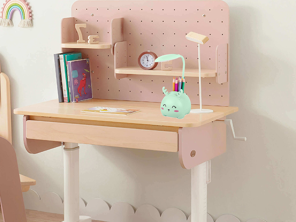 Bērnu LED Nakts Lampa Rakstāmgalda Lampa Lasīšanas Lampiņa Gaismeklis, Zaļa | Kids LED Desk Lamp Reading Light (9)