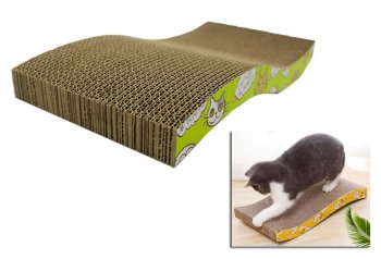 Horizontāls kartona kaķu nagu asināmais, skrāpis / Gulta, sols kaķiem | Cat Horizontal Cardboard Scratching Post