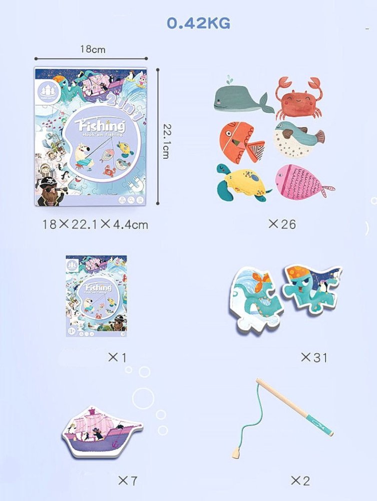 Attīstošā makšķerēšanas spēle ar puzli Ziemeļpols Zkb-2046 (2)