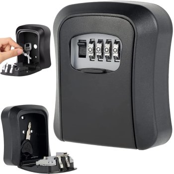 Atslēgu Metāla Seifs Skapītis ar Šifra Kodu 11,5 x 9,5 x 4cm | Metal Safe Locker for Keys with Cipher Code