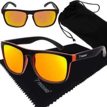 Trizand Polarizētas Sporta Velo Saulesbrilles UV400, Oranžā | Sports Sunglasses Outdoor Sports Cycling Glasses