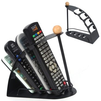 Pults turētājs un telefona statīvs, 4 nodalījumi, melns