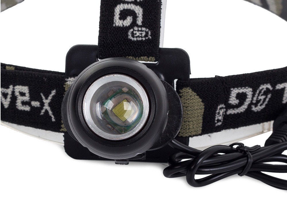 Bailong priekšējā galvas lukturis ar CREE LED, zoom, velosipēdam un kājām (1)