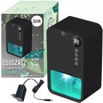 Gaisa sausinātājs / Mitruma savācējs, absorbētājs ar gaisa attīrīšanas funkciju, Melns | Dehumidifier Air Dryer Moisture Absorber