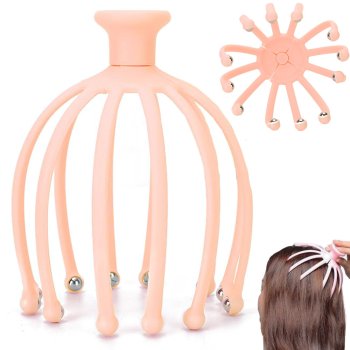 Rokas galvas masažieris, masāžas rīks stresa mazināšanai, dažādas krāsas | Relaxing Head Scalp Massager for...