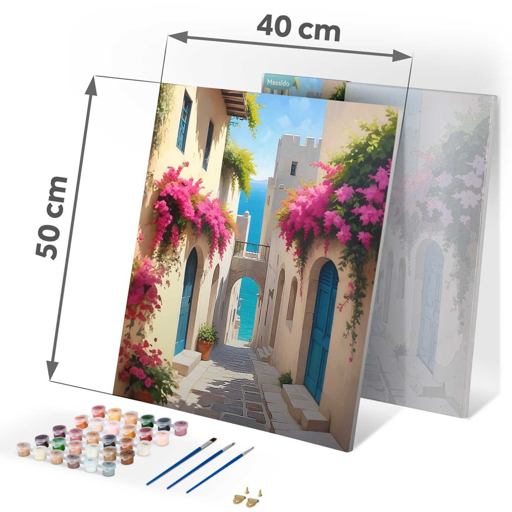 Massido Glezna pēc Numuriem 40x50 cm Pilsētas Ainava (2)