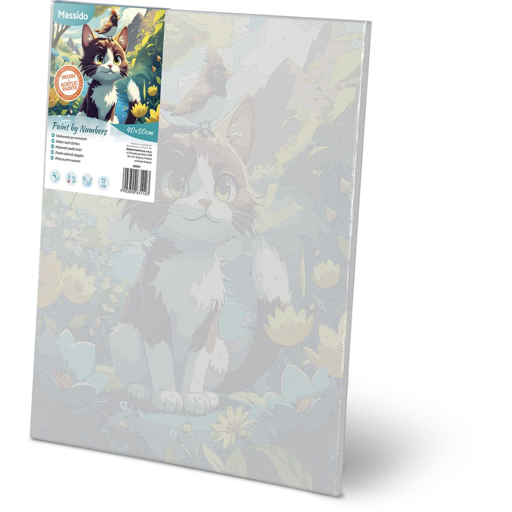Glezna pēc numuriem Massido Kaķēns, 40x50 cm (0)
