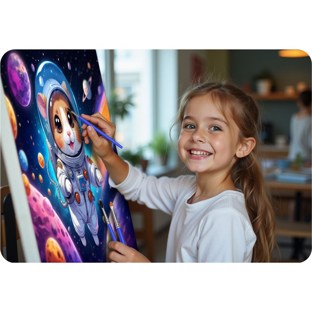 Massido Krāsošanas Komplekts ar Numuriem 40x50 cm - Astronauts Glezna (2)