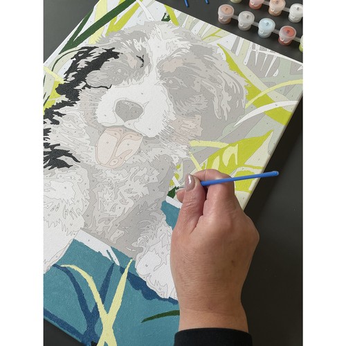 Glezna pēc numuriem - 40x30cm, Kucēns | Painting by Numbers (0)